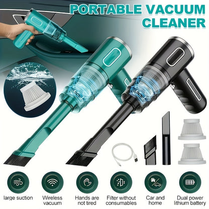 Portable Car Vacuum Cleaner USB Rechargeable