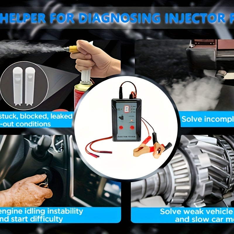 Diagnostic Tool Cleaning Kit Fuel Injection Testerr With Multiple Pulse Modes And 5V/12V Output Power Modes