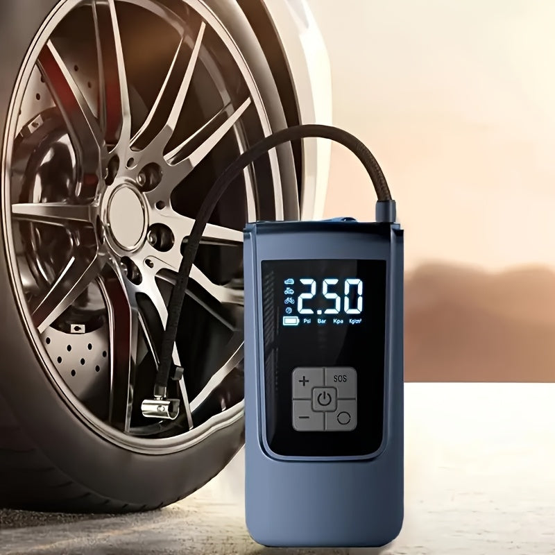 Portable Tire  Pump with Pressure Gauge and LED Light