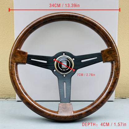 340mm Wood Film Steering Wheel ND Classic