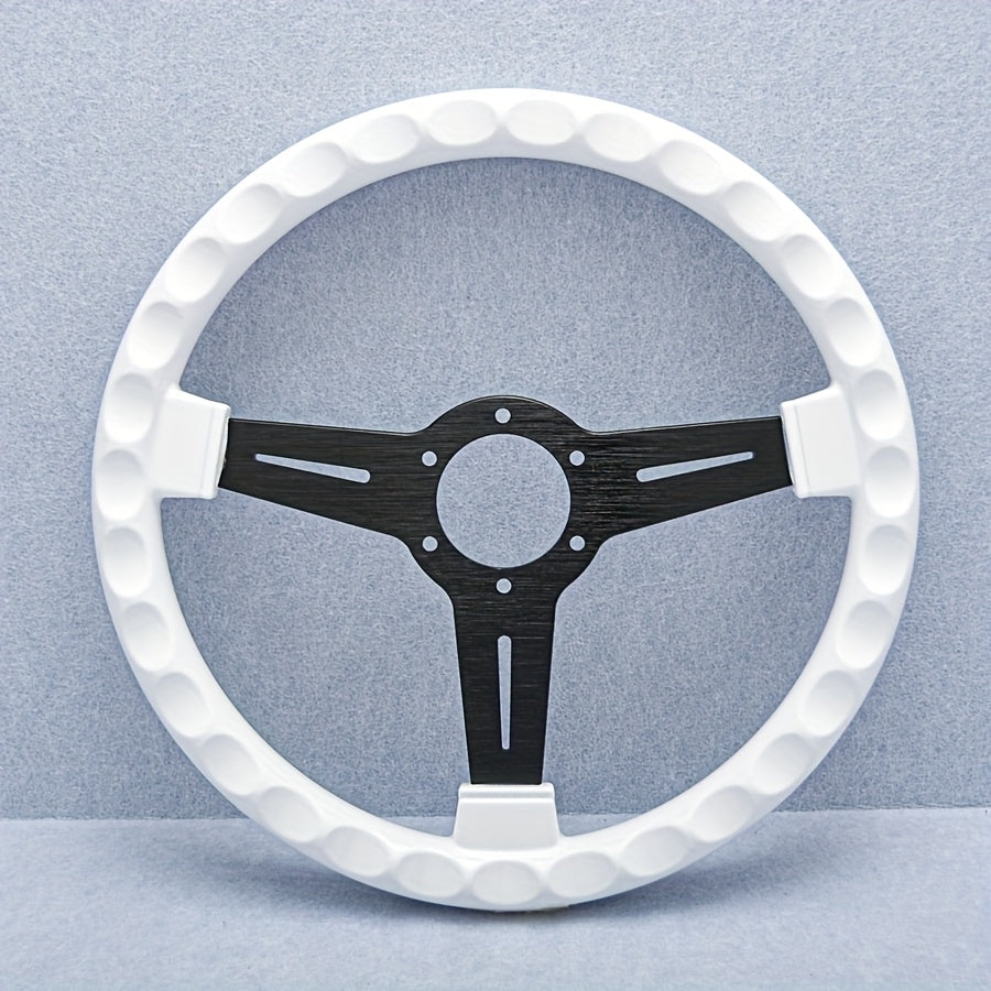 White ABS Steering Wheel with Black Accents