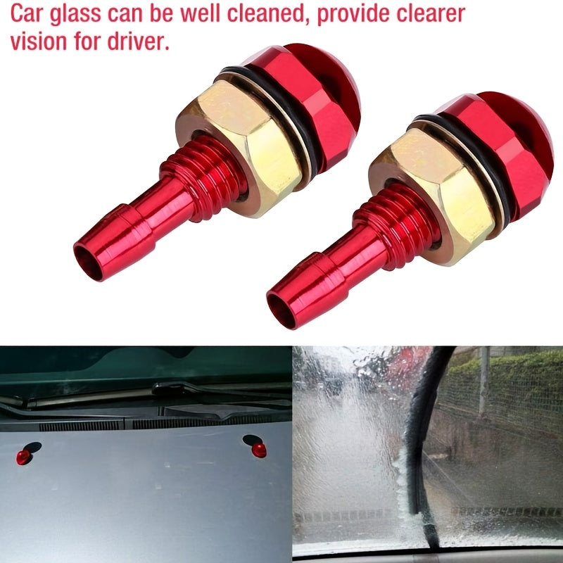 2pcs aluminum car front windshield sprayer