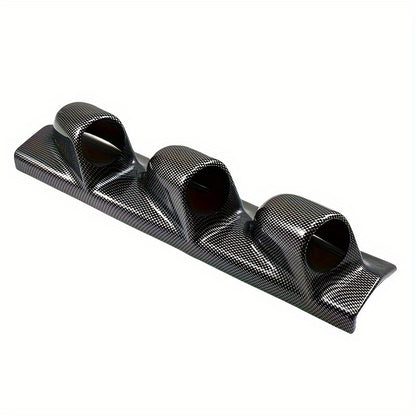 Triple Gauge Pod - 52mm Dashboard Mount, 3-Hole Holder for Car Instruments, Durable ABS Material