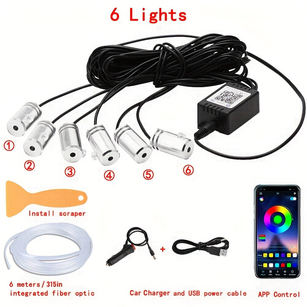 Fiber Optic LED Strip Lights 8.0 meter , 6 in 1 RGB 16 Million Colors