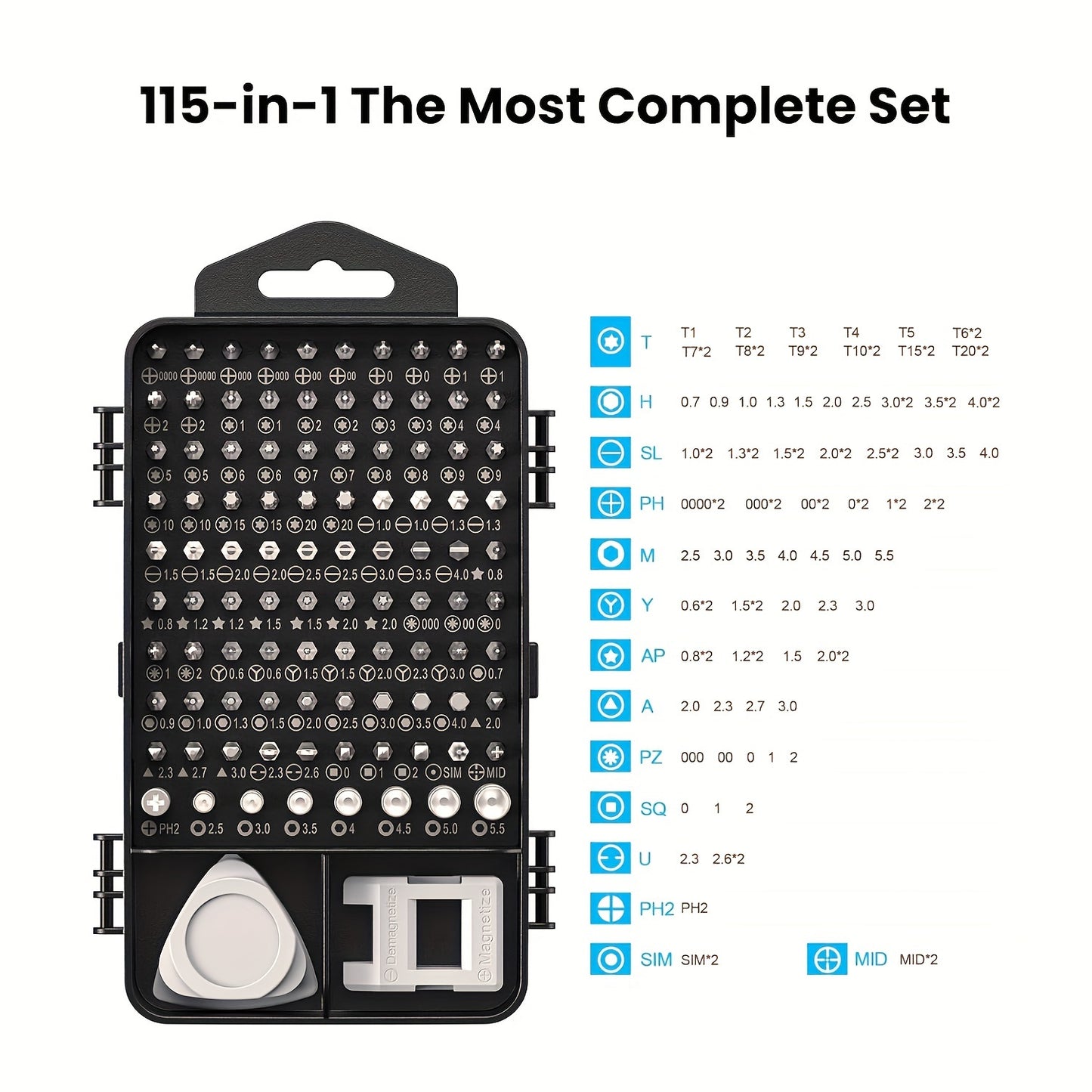 115-in-1 Magnetic Screwdriver Tool Kit