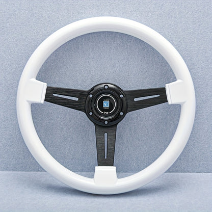 White ABS Steering Wheel with Black Accents