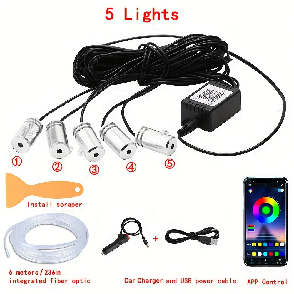 Fiber Optic LED Strip Lights 8.0 meter , 6 in 1 RGB 16 Million Colors