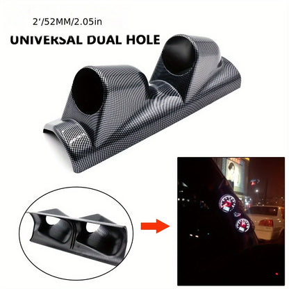 Triple Gauge Pod - 52mm Dashboard Mount, 3-Hole Holder for Car Instruments, Durable ABS Material