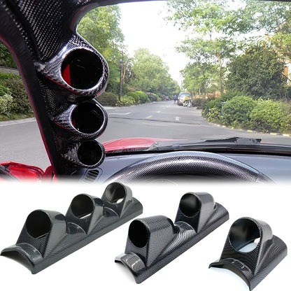 Triple Gauge Pod - 52mm Dashboard Mount, 3-Hole Holder for Car Instruments, Durable ABS Material