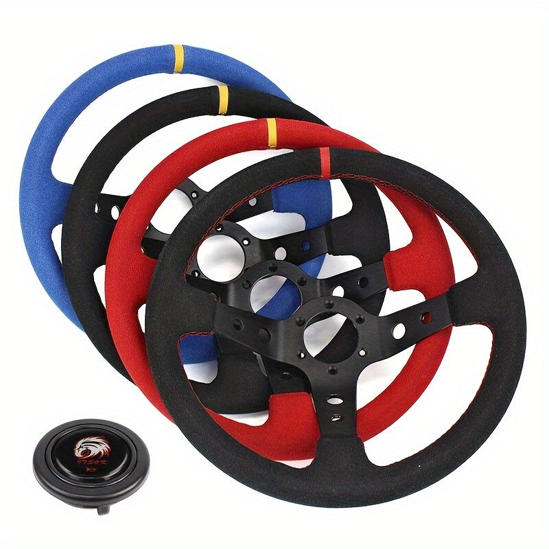 350mm Premium Suede Steering Wheel