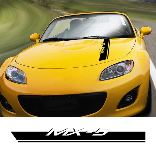 Car Hood Sticker For Mazda MX-5 na nb nc nd Racing Sport Stripes