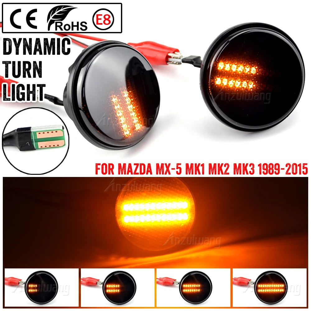 2Pcs Led Dynamic Blinker