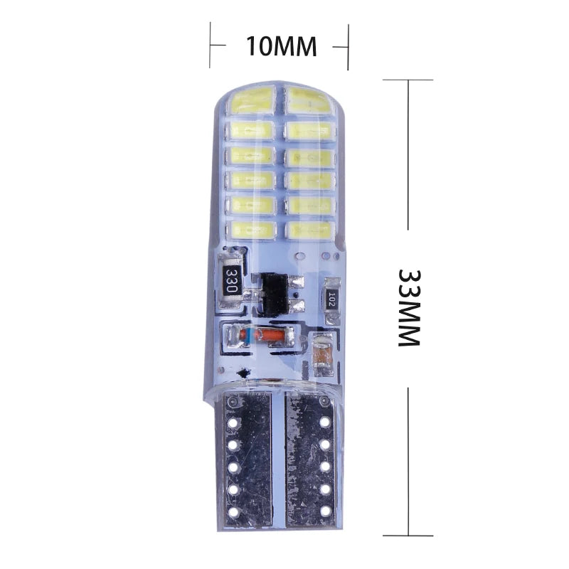 1pcs T10 W5W led strobe flash silicone gel light