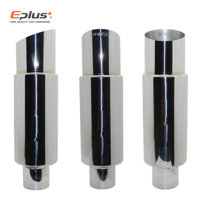 EPLUS Car exhaust pipe muffler Tail Pipe Universal High Quality Stainless Steel Interface 51 57 63MM Exhaust System End