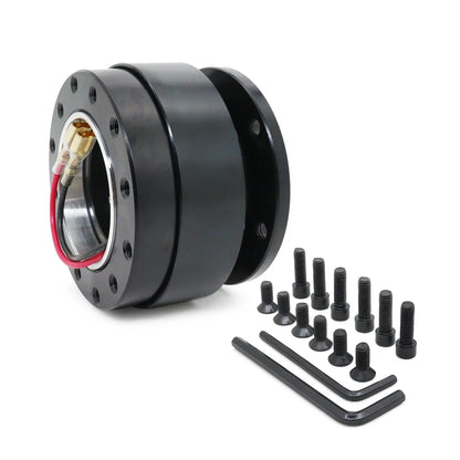 New Black Steering Wheel Snap Off Quick Release Hub Adapter Boss kit 8 Colors Available Mo Car Accessories