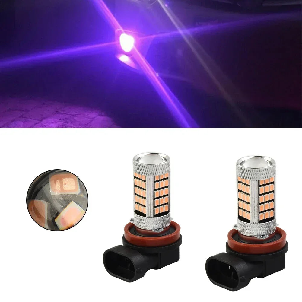 Purple Fog Driving Led Lights DRL Bulbs  H11 H8 H9 Led