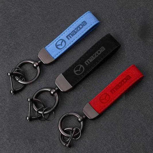 Leather Car Keychain For Mazda FANS