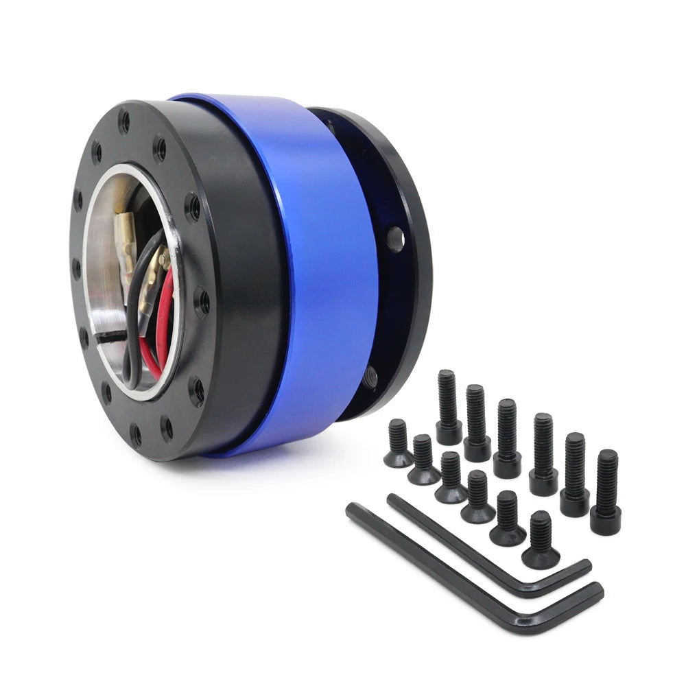 New Black Steering Wheel Snap Off Quick Release Hub Adapter Boss kit 8 Colors Available Mo Car Accessories