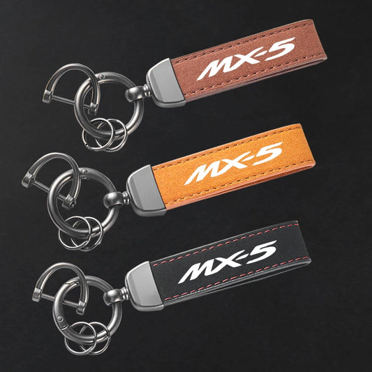 Accessories For Mazda MX-5  MX5 High-Grade Leather Suede Keychain