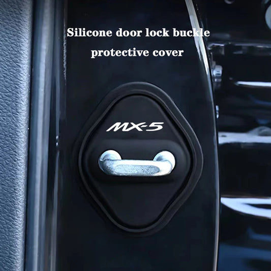 Silicone Door Lock Buckle Door Anti-collision Protective Cover for MAZDA MX-5