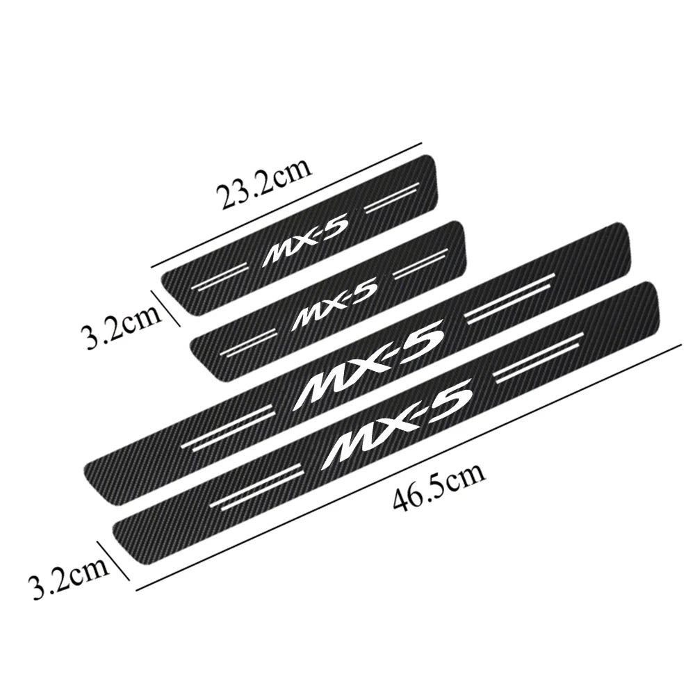 Carbon Fiber Car Door Sill Sticker For Mazda MX5