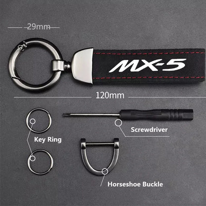 Suede Keychain Car Key Ring MX-5