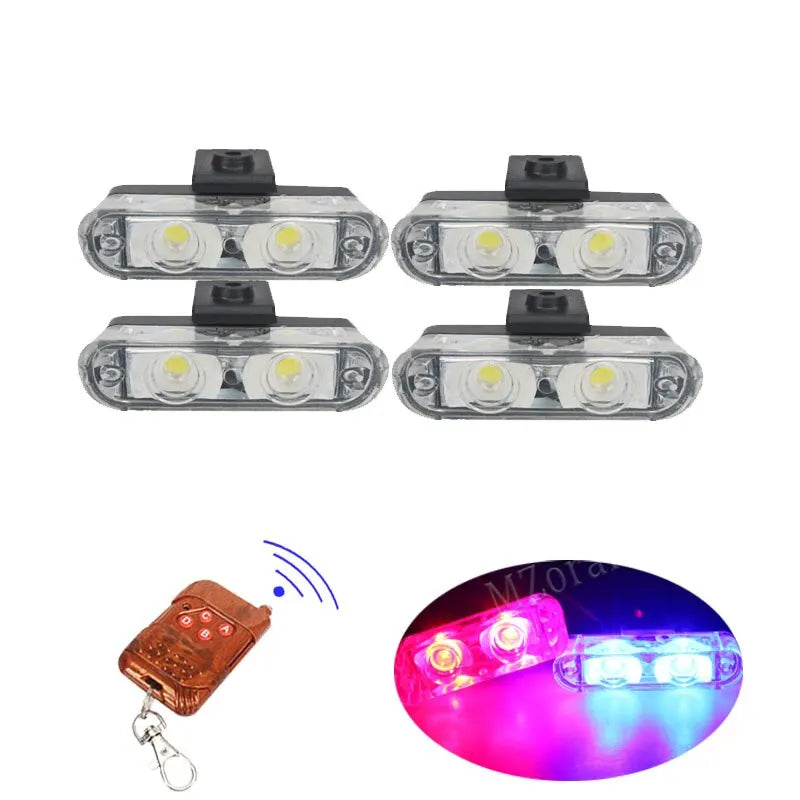 Wireless Remote flasher police lights for car