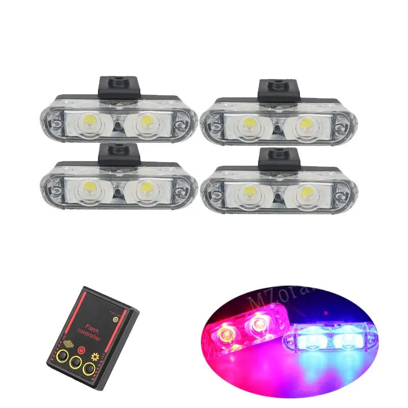 Wireless Remote flasher police lights for car