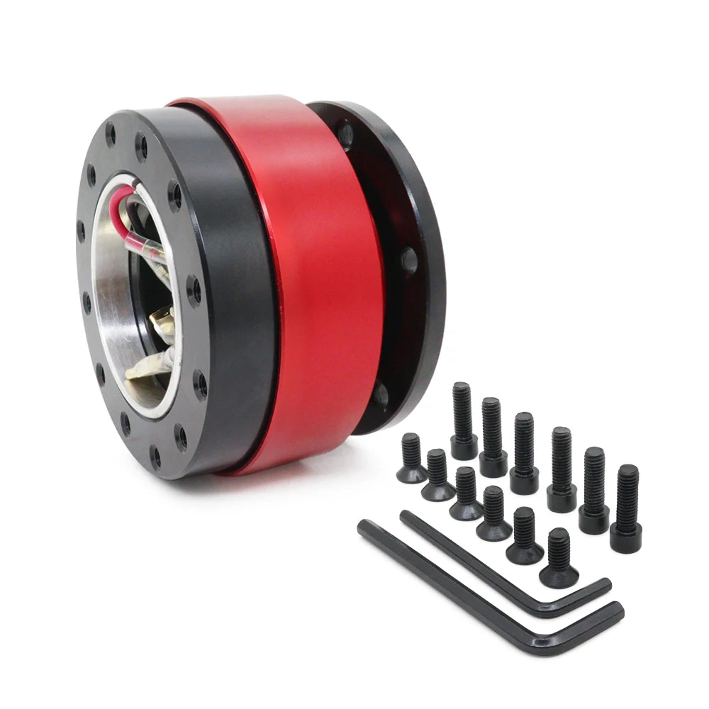 New Black Steering Wheel Snap Off Quick Release Hub Adapter Boss kit 8 Colors Available Mo Car Accessories