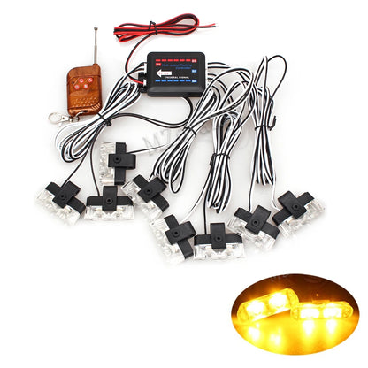 Wireless Remote flasher police lights for car