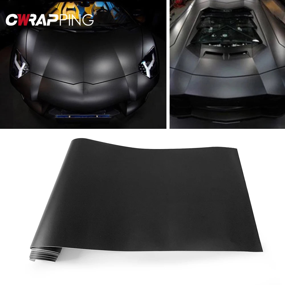 Car Matte Black Vinyl Wrap Film