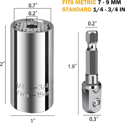 7-19mm Universal Torque Wrench Socket Head