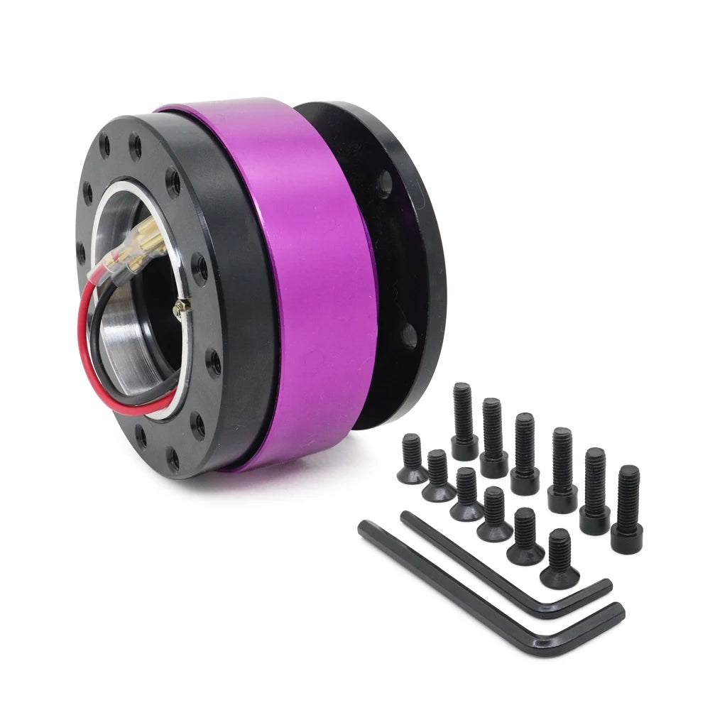 New Black Steering Wheel Snap Off Quick Release Hub Adapter Boss kit 8 Colors Available Mo Car Accessories