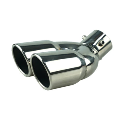 63mm Double-Barrel Rear Exhaust Tip Stainless Steel