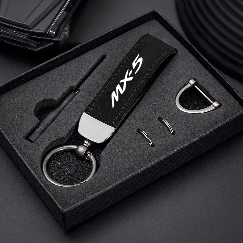 Suede Keychain Car Key Ring MX-5