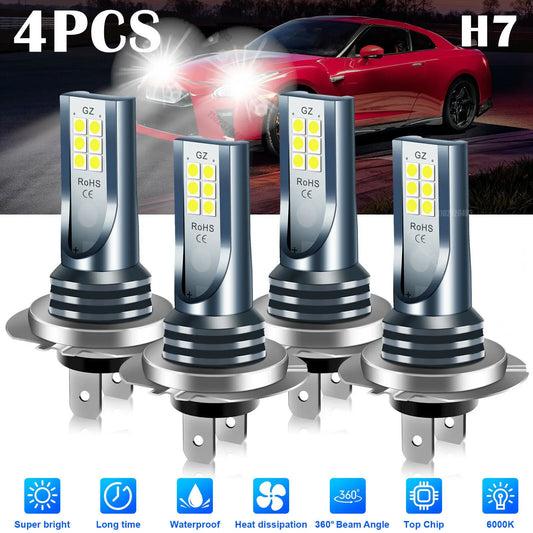 New 4pcs H4/H7 Led Headlight Bulb Kit