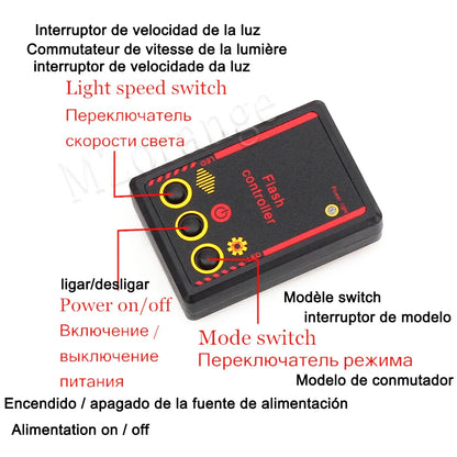 Wireless Remote flasher police lights for car