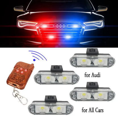 Wireless Remote flasher police lights for car