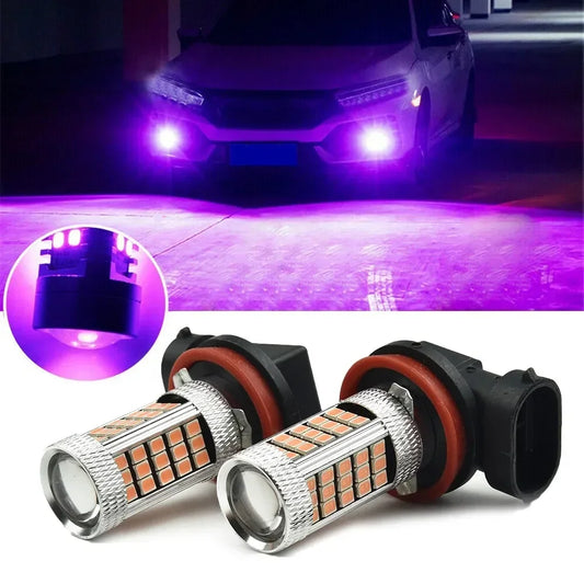 Purple Fog Driving Led Lights DRL Bulbs  H11 H8 H9 Led