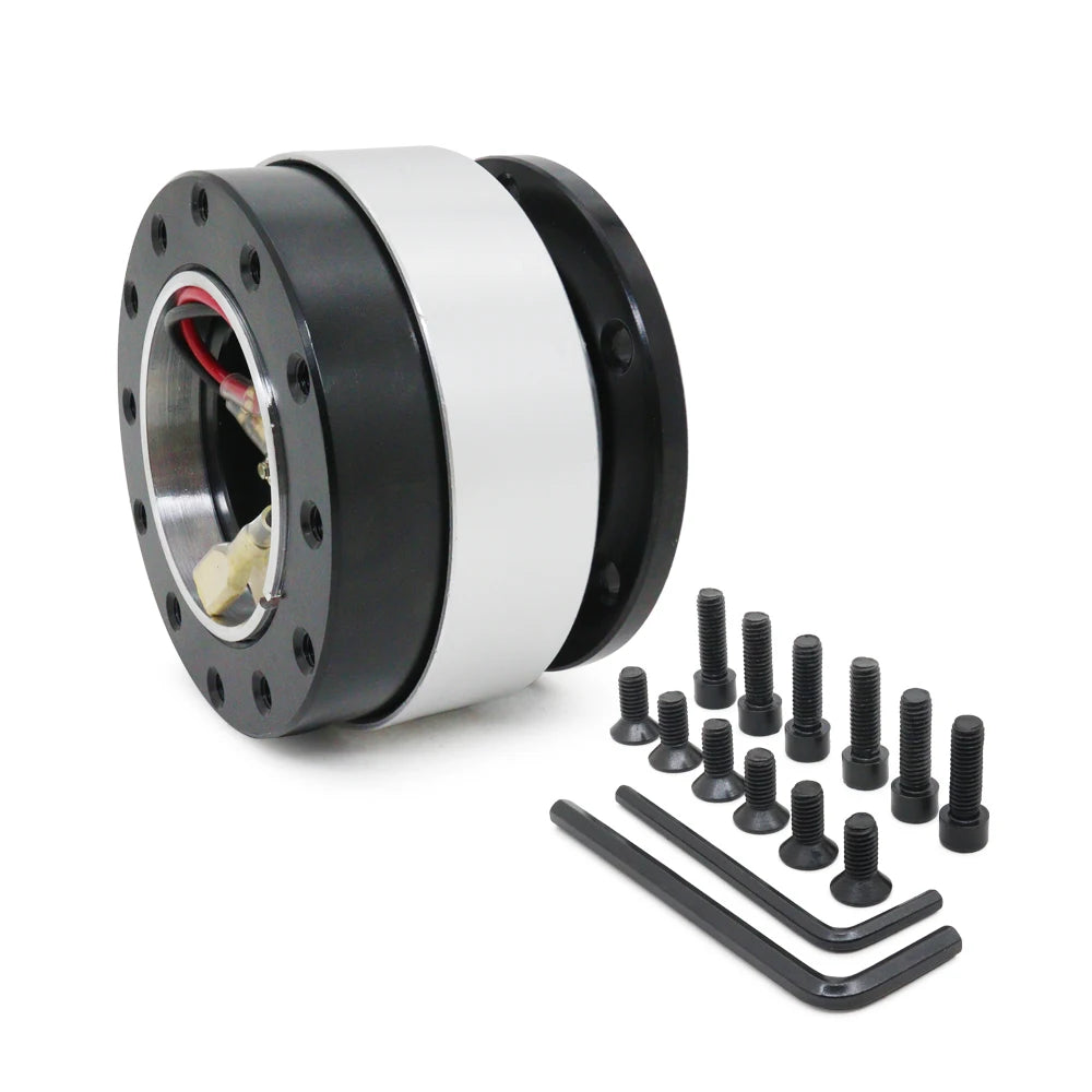 New Black Steering Wheel Snap Off Quick Release Hub Adapter Boss kit 8 Colors Available Mo Car Accessories