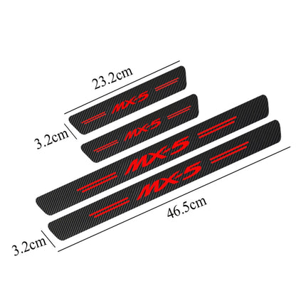 Carbon Fiber Car Door Sill Sticker For Mazda MX5