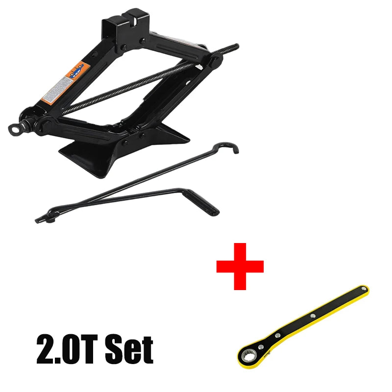 Car Jack 0.8T/1T/2T Portable Labor-saving Hand-cranked Car Scissor Jack Car Repair and Tire Replacement Special Tool for Car SUV