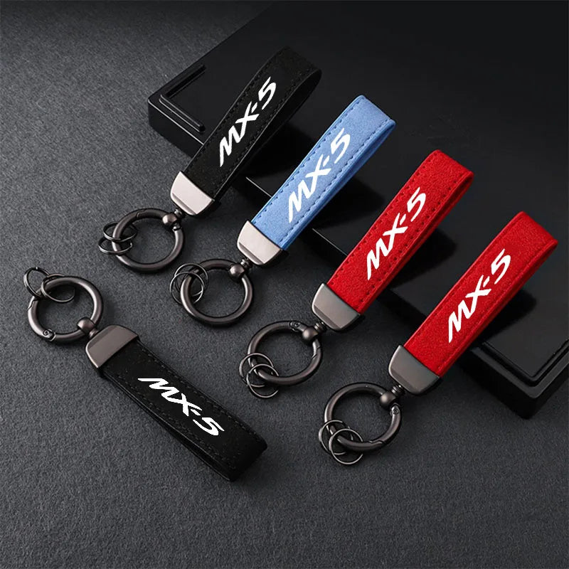 Suede Keychain Car Key Ring MX-5