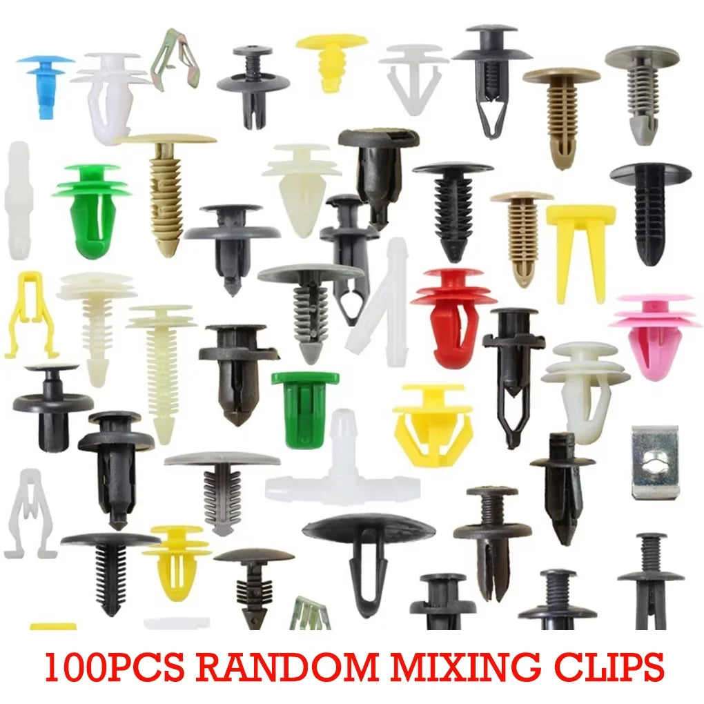 50/100Pcs Car Clips Fastener Screws Bumper Interior & Decoration