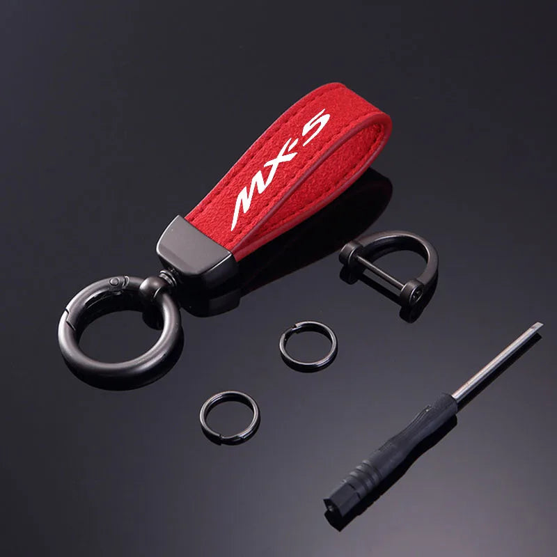 Suede Keychain Car Key Ring MX-5