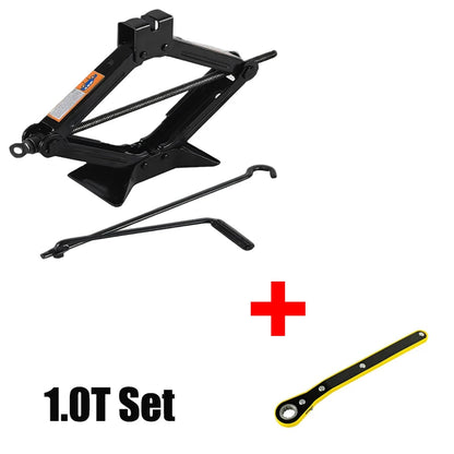 Car Jack 0.8T/1T/2T Portable Labor-saving Hand-cranked Car Scissor Jack Car Repair and Tire Replacement Special Tool for Car SUV