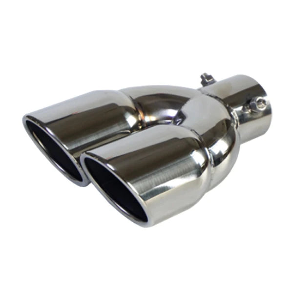 63mm Double-Barrel Rear Exhaust Tip Stainless Steel