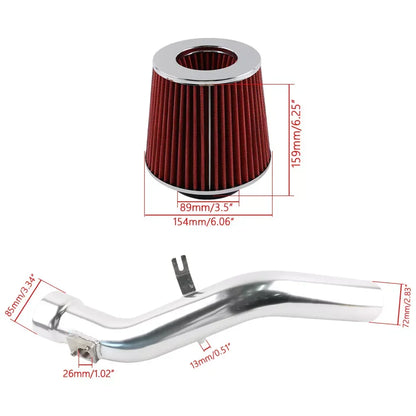 Red & Blue Cold Air Intake Filter Kit For