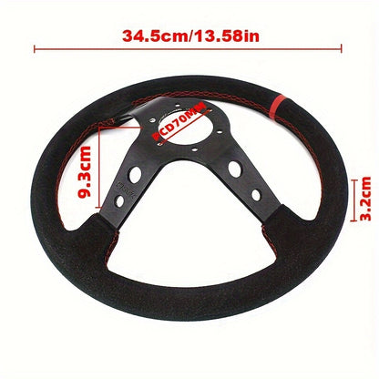 350mm Premium Suede Steering Wheel