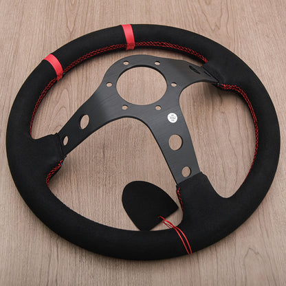 BYE BYE POLICE RACING Leather Steering Wheel